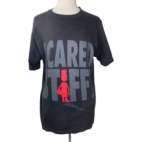 Vintage Basketball T-Shirt XL Black Scared Stiff - Picture 1 of 10
